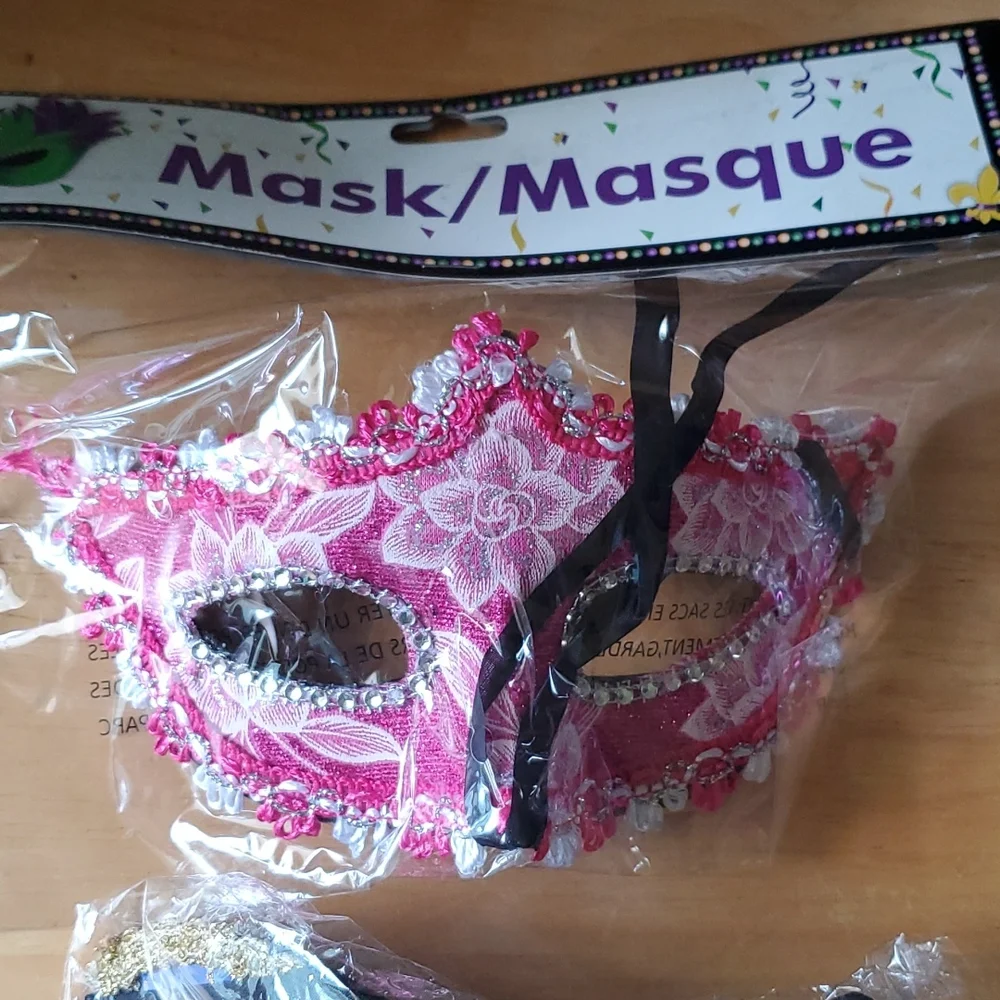 Mardi Gras, mask, masque, lot of 5, masquerade party